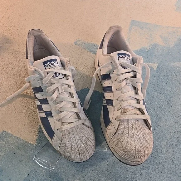 Adidas Superstar Ltd Ed Split Cloud Wht Crew Blue FX5532 Men 13 Shell Toes Shoes